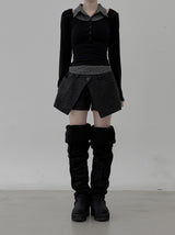 Merve Wrap Skirt Pants