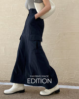 【MADE】Slit Back Maxi Skirt