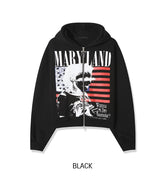 Land Stars and Stripes ツーウェイセミクロップフード付きジップアップ
