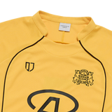 25SS COLORING PIPING FOOTBALL JERSEY SHORT SLEEVE T-SHIRT YELLOW