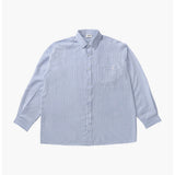RELAXED PIN STRIPE SHIRT (SkyBlue)