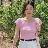 [SHOPPERMADE] パステルスクエア半袖Tシャツ (5color)