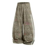 Noel Dot Washed Graphic Wide Pants