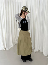 fancy buckle wrap skirt 
