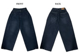 Rough Muse Tassel Ball Stud Wide Long Denim Pants