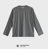 [ Self-made ] シグネチャーエッセンシャルオーバーフィットプレーンロングスリーブTシャツ