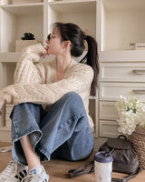 Cable Wool Knit Cardigan