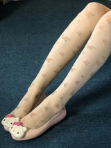 Mini flower pattern knee socks