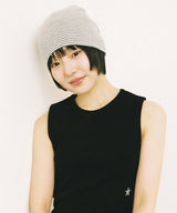 Twister Star Stripe Short Beanie - Grey/White
