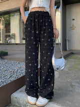 レースリボンバンディングワイドパンツ