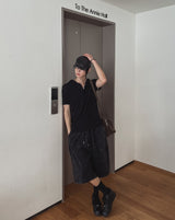 ピグメントウォッシュトラックバミューダパンツ