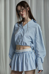 SEERSUCKER SHIRT -BLUE