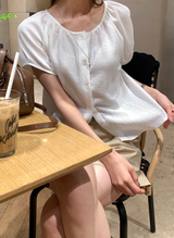 ウィークリー リンクル シャーリング ブラウス/ 2カラー