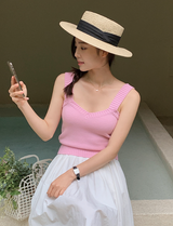 Soft Pastel Knit Sleeveless (4color)