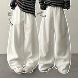 [short, basic, long choice*] high banding side incision コットンワイドパンツ