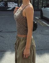 Move Leopard Crop Sleeveless