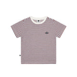 (Women) レインボーストライプ半袖Tシャツ【RED】