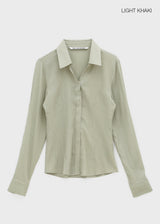 [MADE] Elsob Button Pleated Blouse