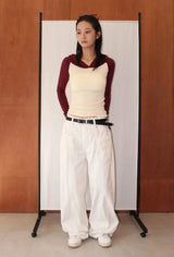 RIVET SEAM WIDE PANTS