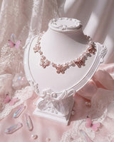 バタフライワルツチョーカーネックレス - Rosegold Color
