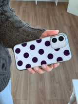 holiday dot purple (silver glass)