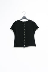 shell button short sleeve knit cardigan(3colors)