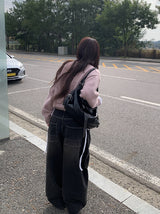 トソンウォッシングワイドポケットデニムパンツ