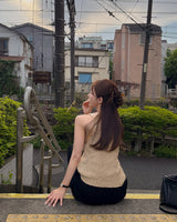 Tib boucle knit sleeveless