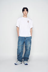 25SS タンニングオパンチュウサギベーシックロゴ半袖Tシャツ ホワイト