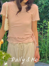 Layered Ribbon T-Shirt(3color)