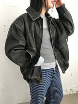 [MD Pick] Grunge Leather Mustang Jacket (2color)