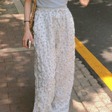 With Flower Wide Pants
