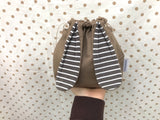 Bunny bag - Beige stripe