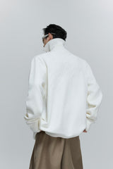 Pearl Embellished Cable Knit Sweater