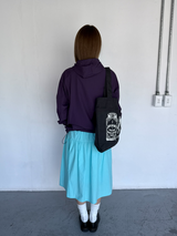 サイドボタンミディスカート