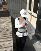 フリルレイヤードノースリーブ