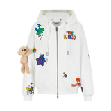 13DE MARZO DIY Colour-Fill Zipped Hoodie