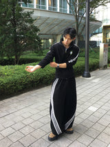 バントダイアゴナルトラックワイドスウェットパンツ 3C
