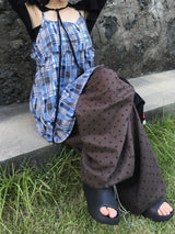 Meadow Check Button Blouse (2c)