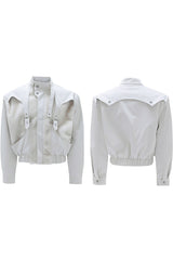 Crocodile Fleece Biker Jacket