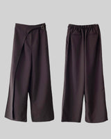 Carbon side buckle wrap slacks