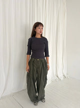 Waflle 3/4 sleeve T(5c)