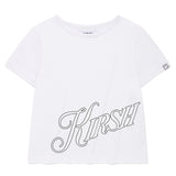 KIRSHレタリングスリムフィットTシャツ [ホワイト]