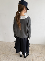 lace frill blous