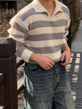 Flow collar knitwear