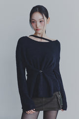 RUBY HOOK OVER KNIT black