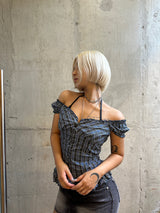 Blue Frill Blouse