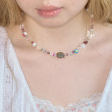 summer beads necklace multi
