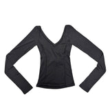 Back strap V neck T