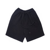 VINTAGE DIA-QUILTING WIDE 1/2 PANTS (Black)